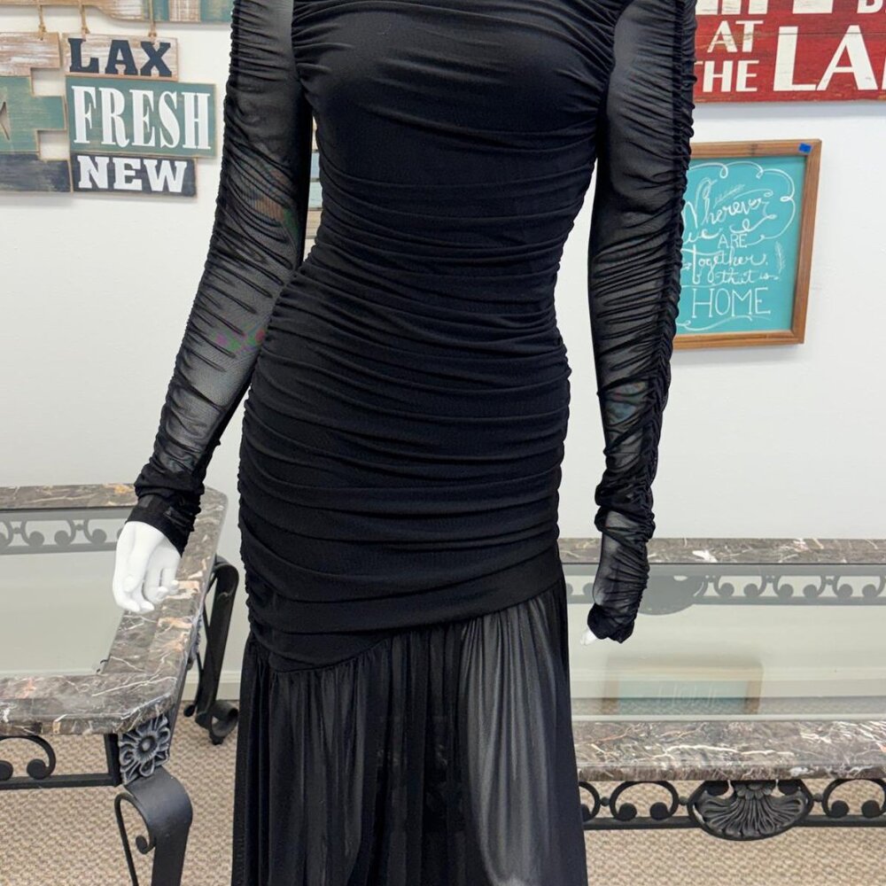 Women’s black evening dress, size M - Picture 2 of 6